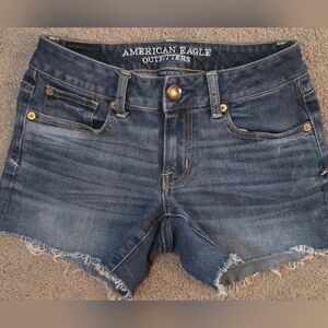 American Eagle Denim Cutoff Shorts - Blue